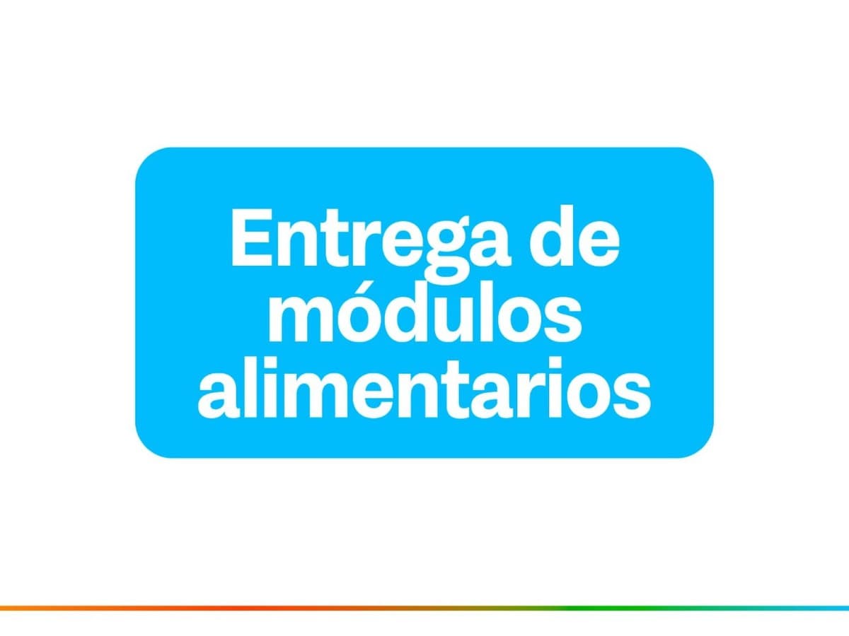 Cronograma de entrega de módulos alimentarios en ushuaia