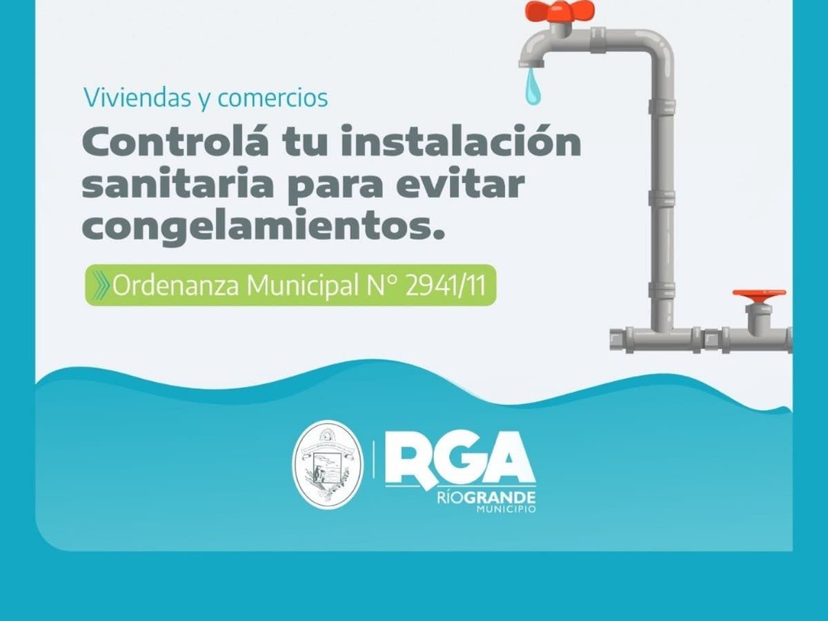 Se recuerdan las medidas para prevenir el congelamiento de las cañerías